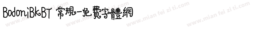 BodoniBkBT 常规字体转换